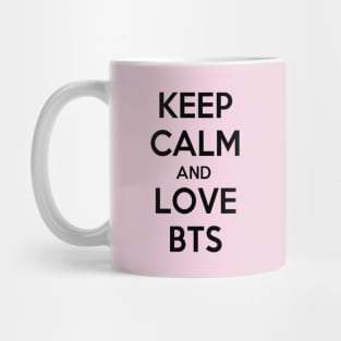 KEEP CALM AND LOVE BTS black pink Mug